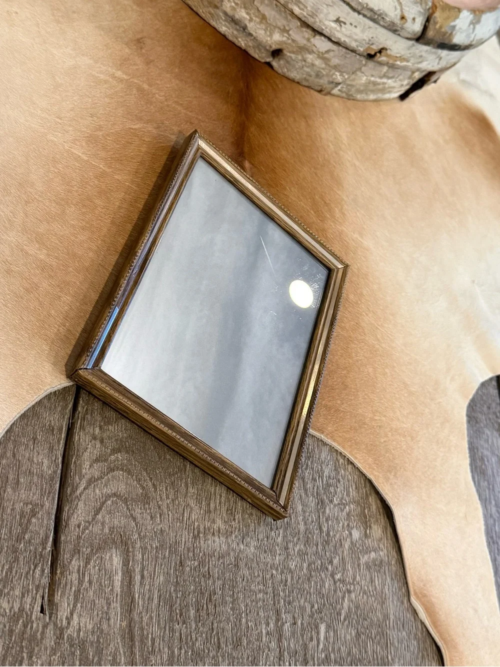 Vintage Small Faux Wood Picture Frame